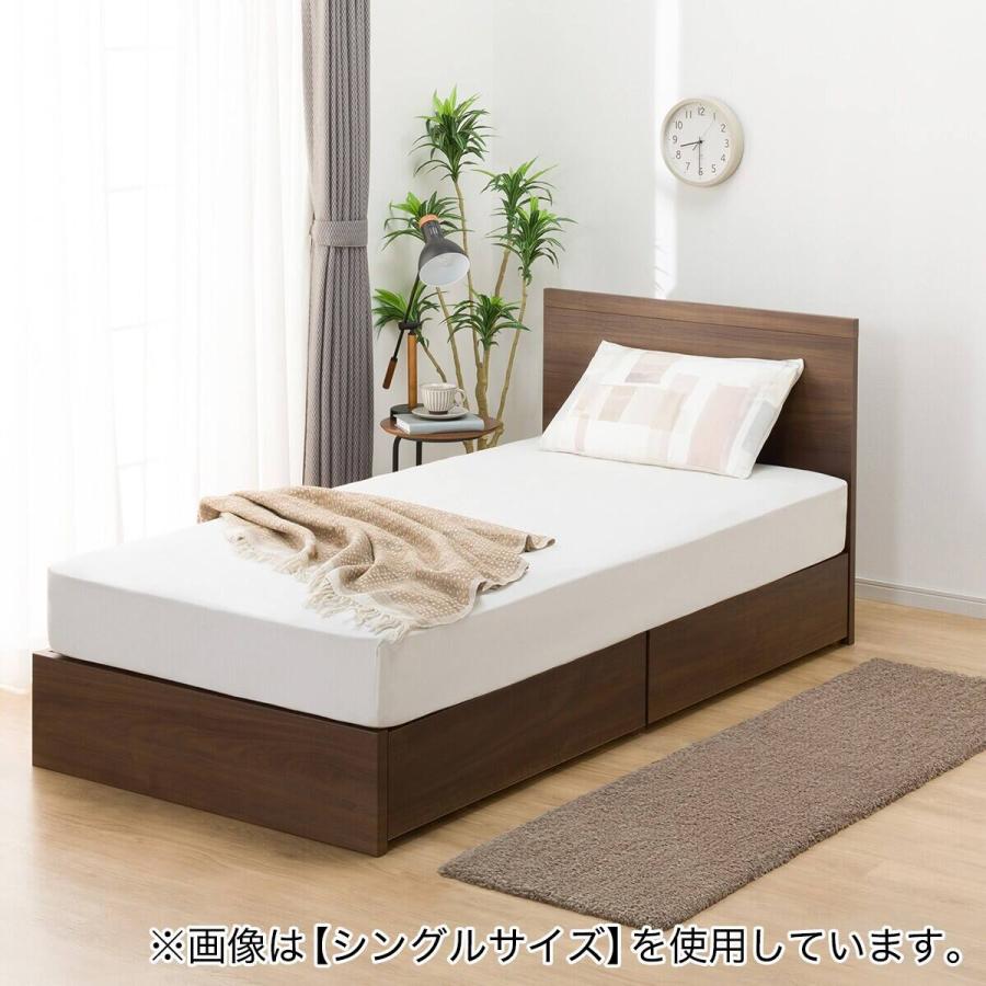 ニトリ（NITORI） 収納付きベッドフレーム セミダブル フラットタイプ