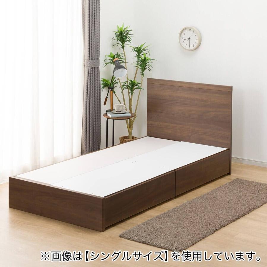 ニトリ（NITORI） 収納付きベッドフレーム セミダブル フラットタイプ