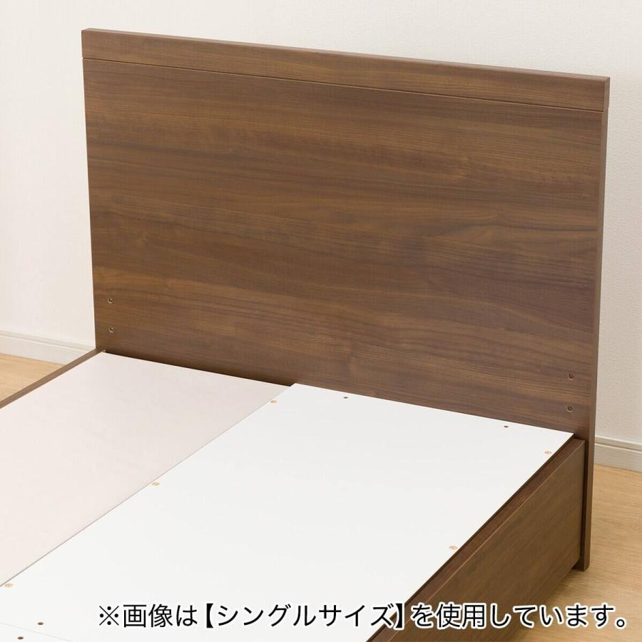 ニトリ　木製セミダブルベッドフレーム ブラウン ニトリ（NITORI） 収納付きベッドフレーム セミダブル フラットタイプ