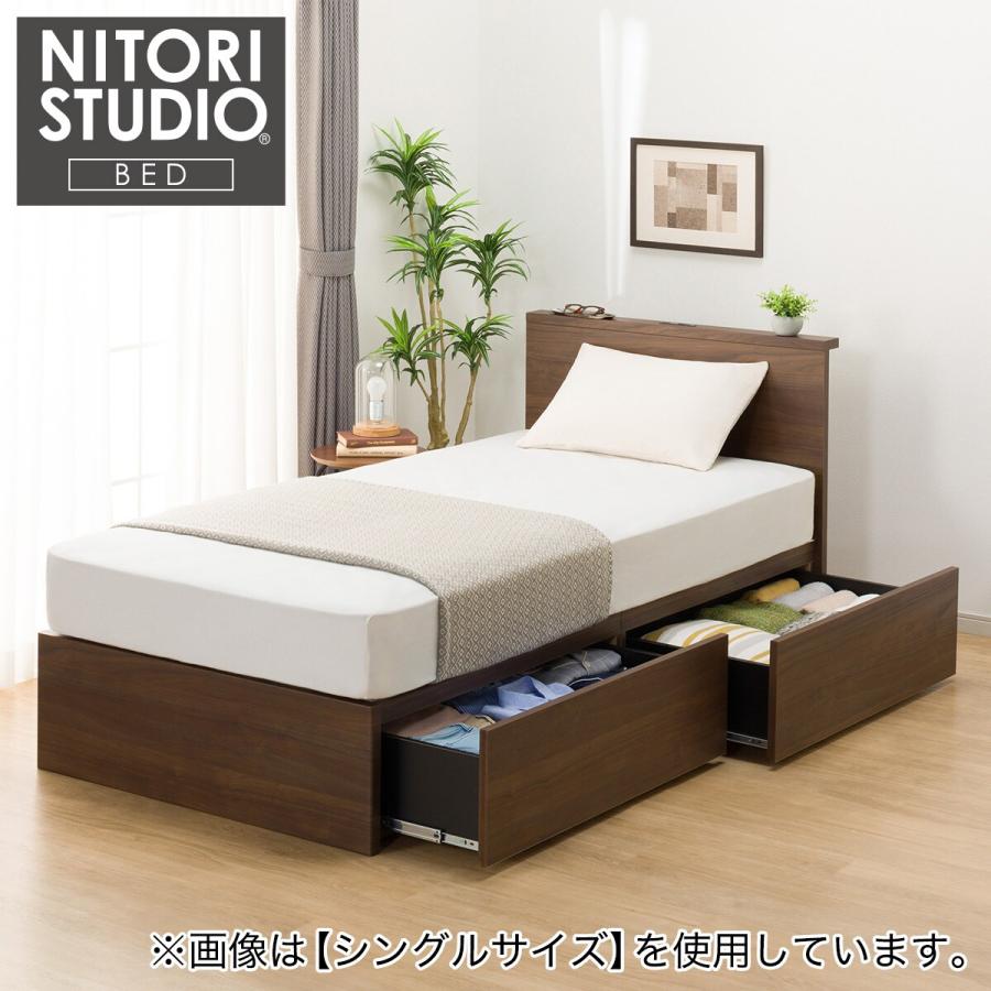 ニトリ セミダブル ミニ棚付きベッドフレーム(NS-002 深型/床板 ニトリ セミダブル ミニ棚付きベッドフレーム(NS-002 深型/床板