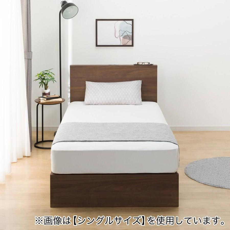 ニトリ（NITORI） 収納付きベッドフレーム ダブル 棚付きタイプ (NS