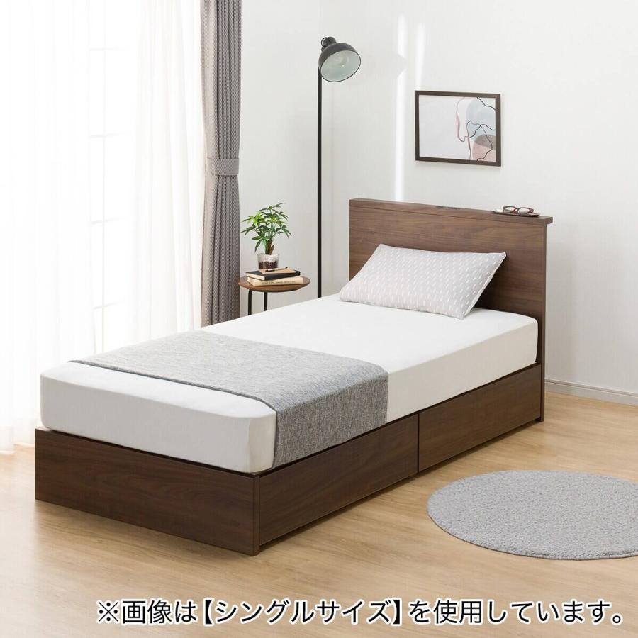 ニトリ（NITORI） 収納付きベッドフレーム クイーン 棚付きタイプ (NS
