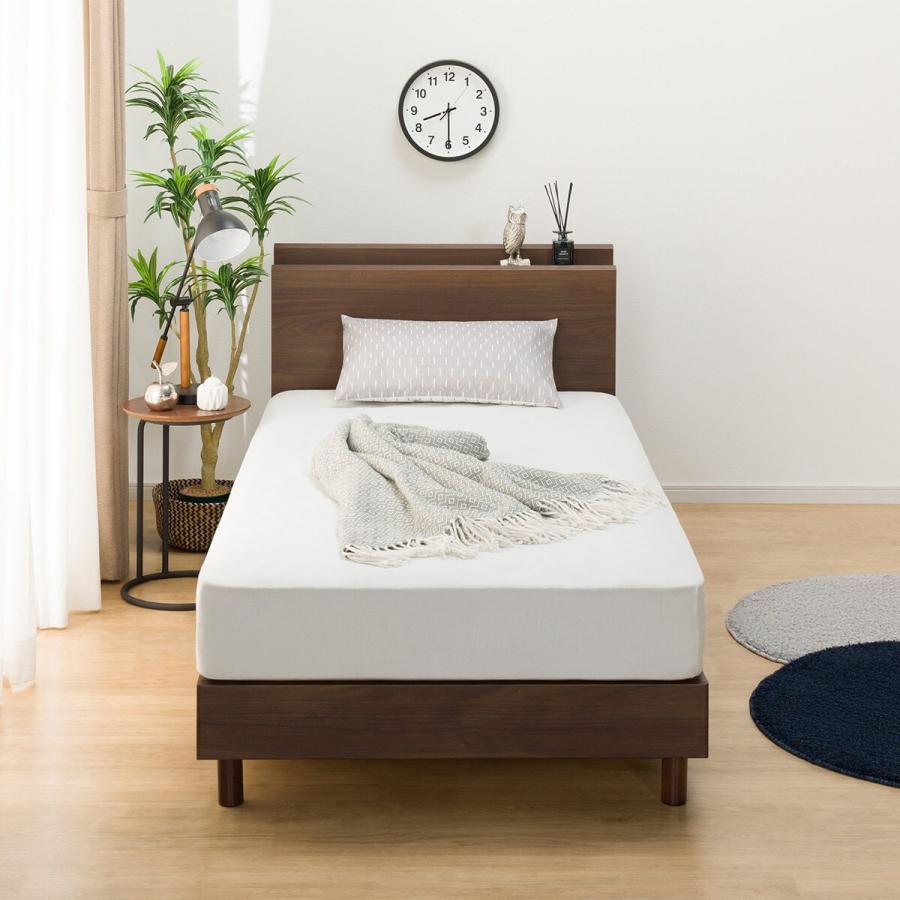 ニトリ（NITORI） シングル 棚・サイド収納付きベッドフレーム(NS-003