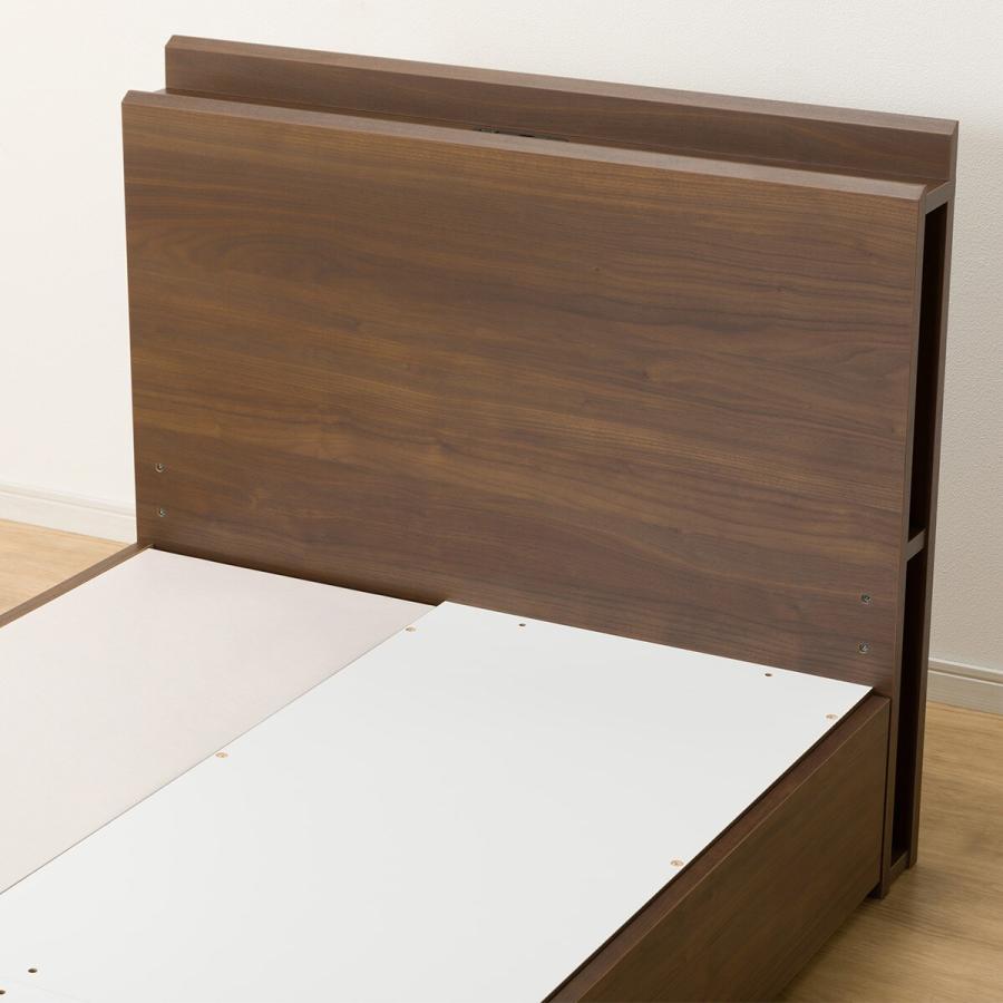 ニトリ（NITORI） シングル 棚・サイド収納付きベッドフレーム(NS-003