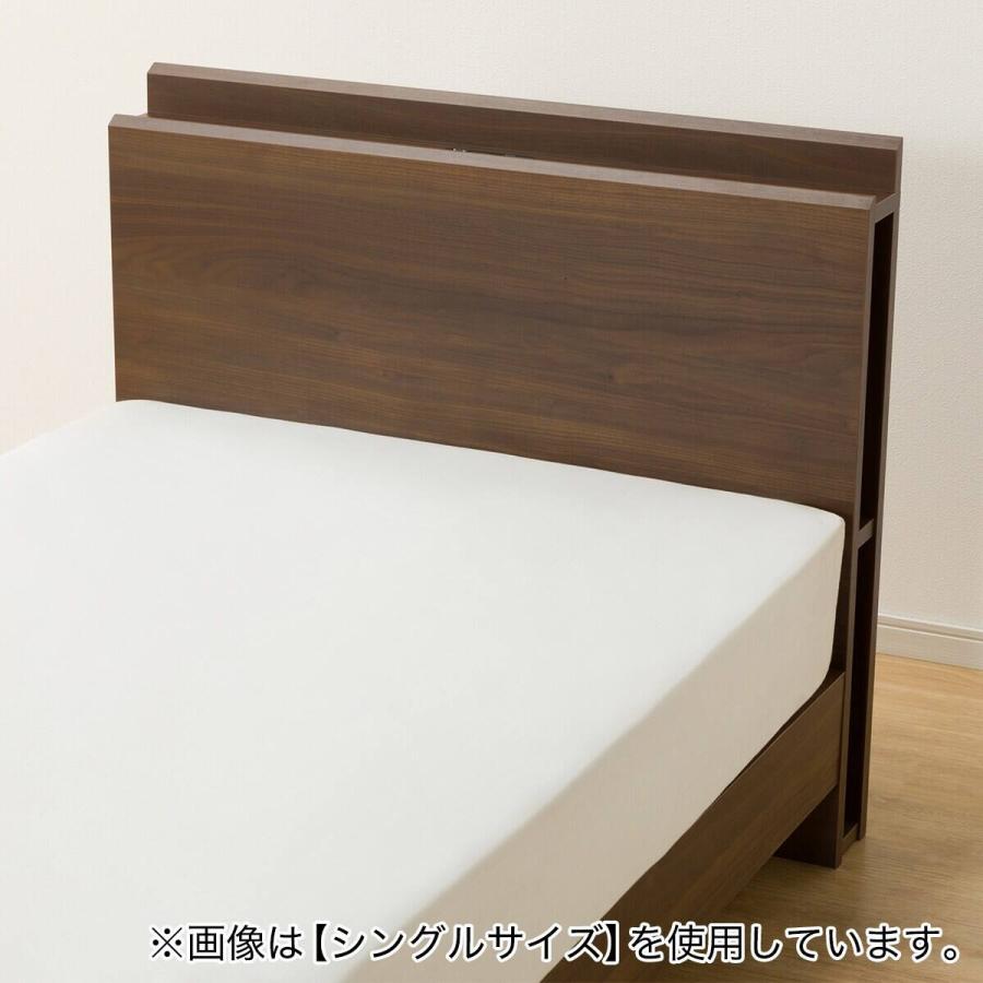 ニトリ（NITORI） ベッドフレーム セミダブル 棚・サイド収納付き