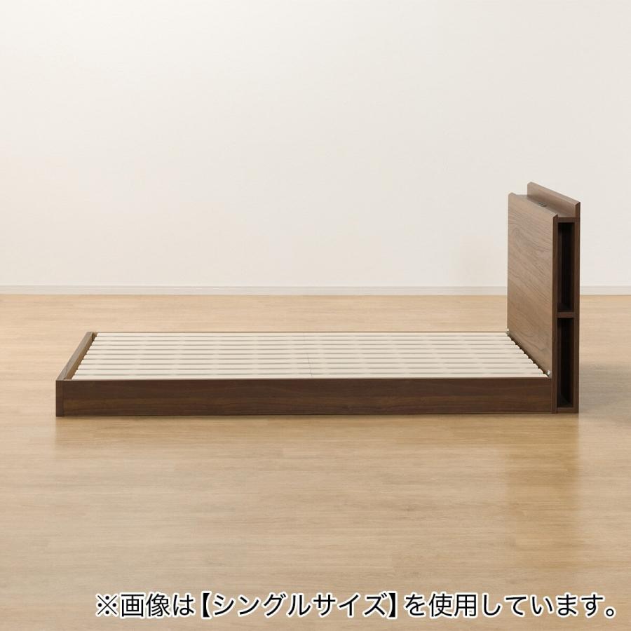 ニトリ（NITORI） ベッドフレーム セミダブル 棚・サイド収納付き