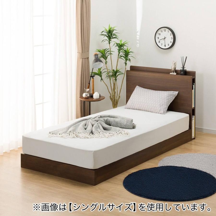 ニトリ（NITORI） ベッドフレーム セミダブル 棚・サイド収納付き