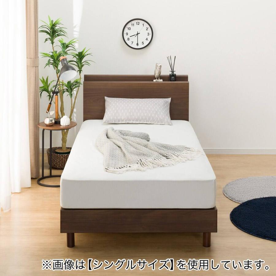 ニトリ（NITORI） ベッドフレーム セミダブル 棚・サイド収納付き