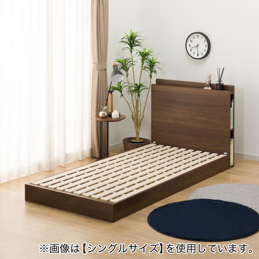 ニトリ（NITORI） セミダブル 棚・サイド収納付きベッドフレーム(NS