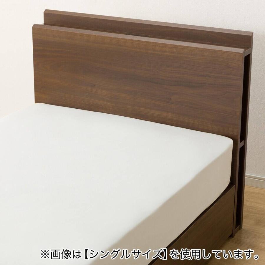 ニトリ（NITORI） 収納付きベッドフレーム セミダブル 棚・サイド収納