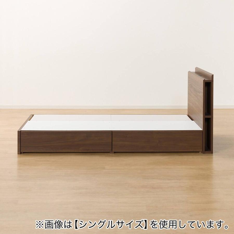 ニトリ（NITORI） 収納付きベッドフレーム クイーン 棚・サイド収納