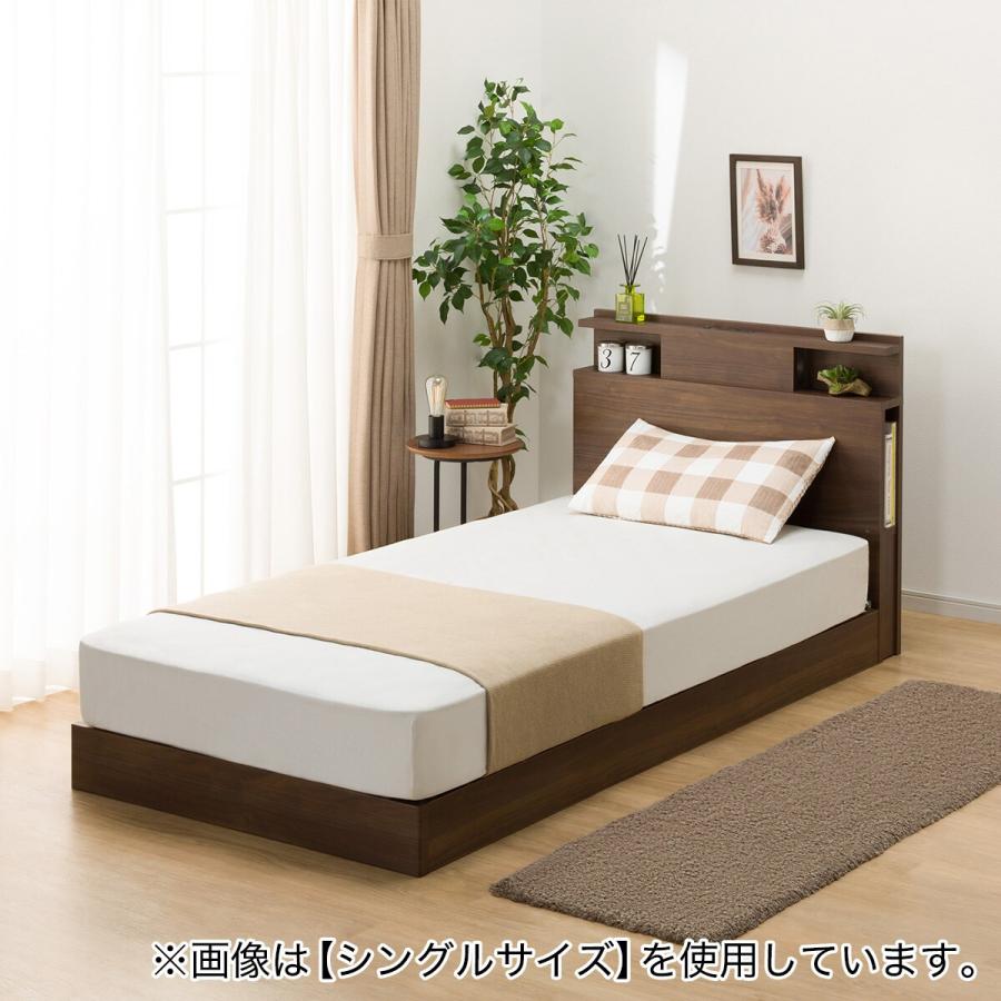 全国送料無料！ニトリ 収納付きセミダブルベッド 棚・コンセント・照明付き ニトリ（NITORI） セミダブル 照明・コンセント付き収納ベッドフレーム