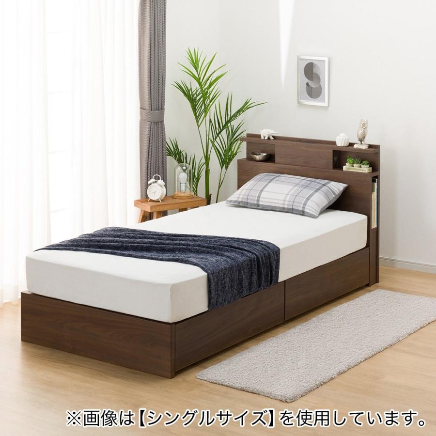ニトリ（NITORI） 収納付きベッドフレーム クイーン 棚・サイド収納