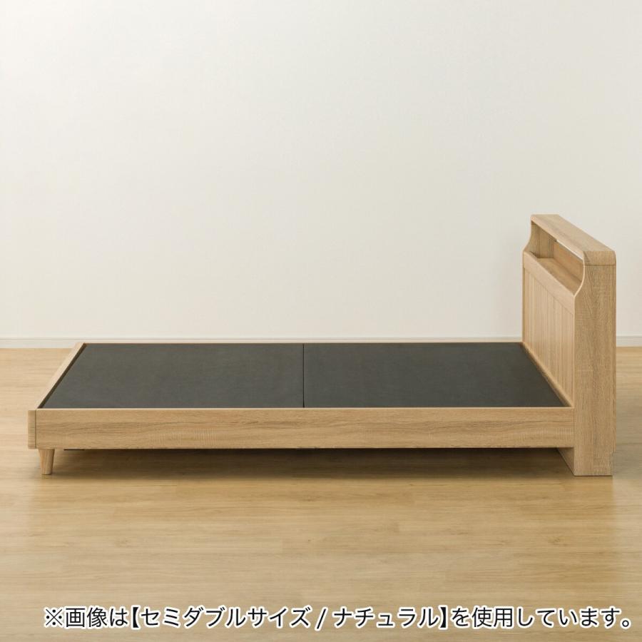 ニトリ（NITORI） ダブル アンティーク調 棚付きベッドフレーム(PEL L