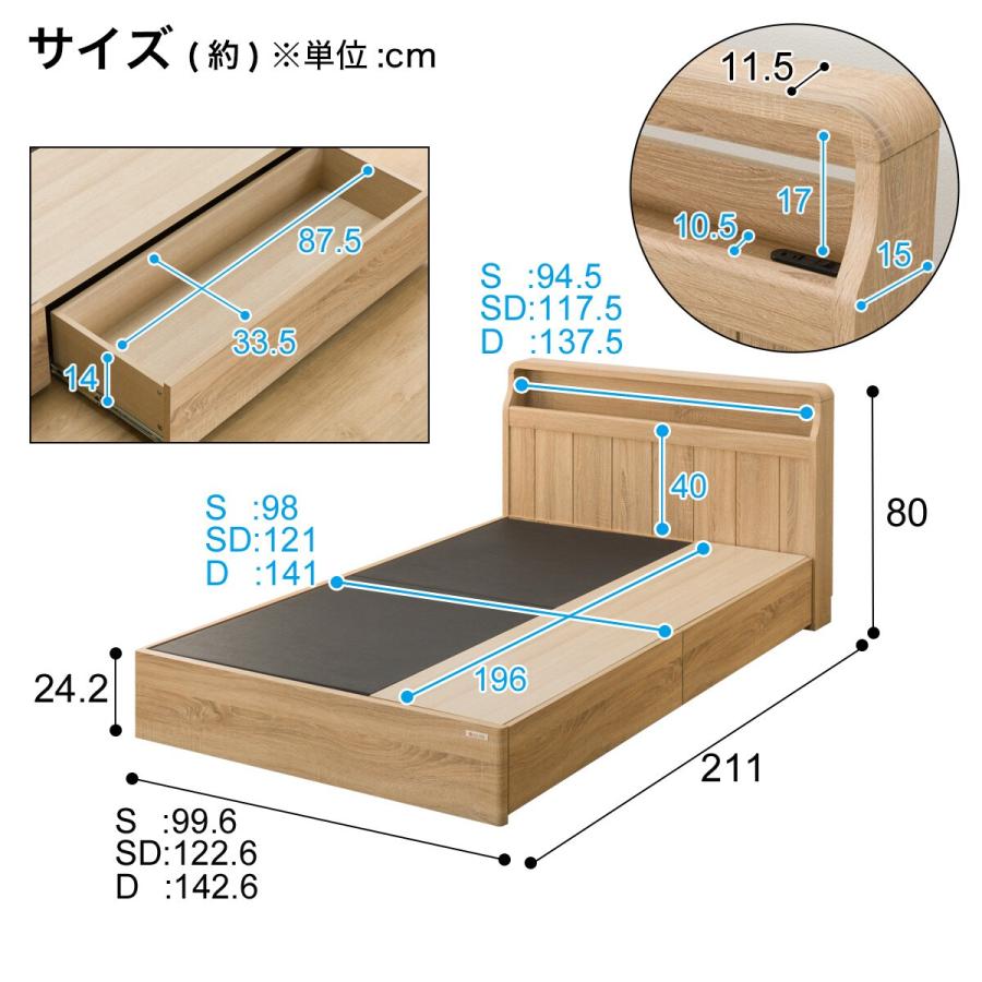 ニトリ ベッド セミダブル アンティーク調 棚付きベッドフレーム ニトリ ベッド セミダブル アンティーク調 棚付きベッドフレーム