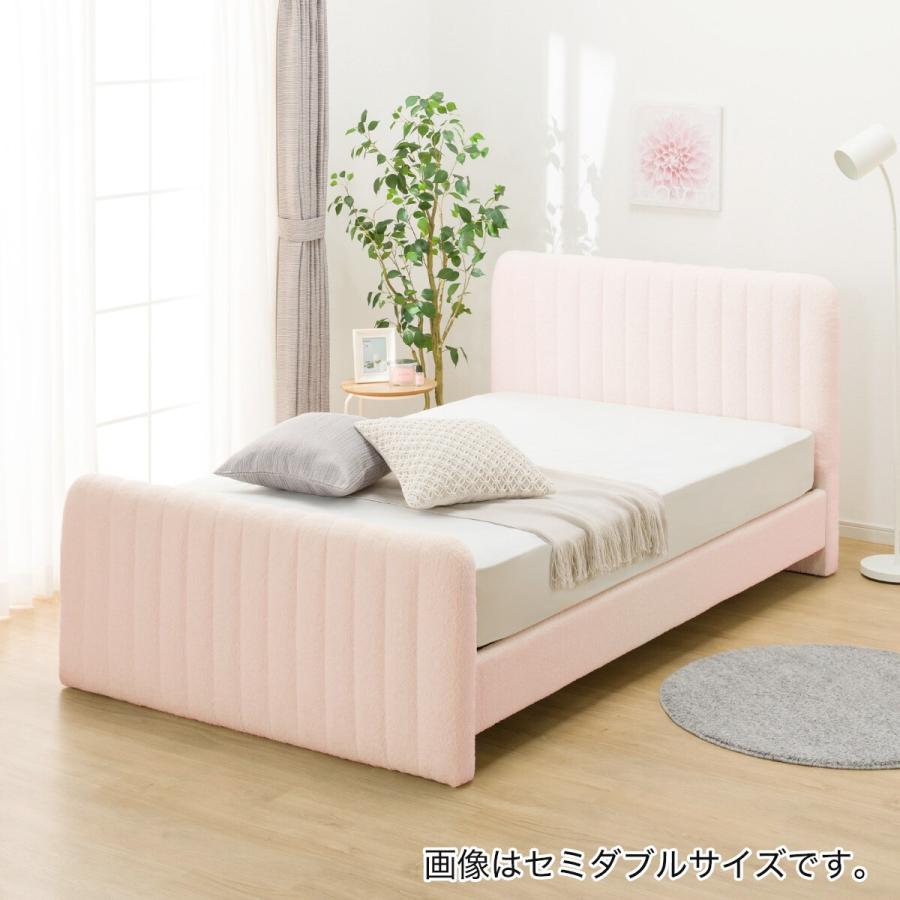 NITORIダブルベッドフレーム ニトリ（NITORI） ベッド ダブル ふわふわベッドフレーム (SLK PI) 布