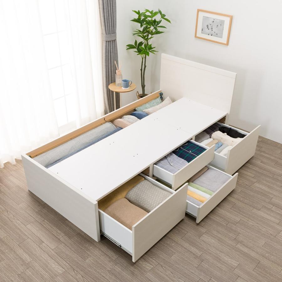 ニトリ シングル ベッドフレーム ジオチェスト 収納4つ 格安 d5696