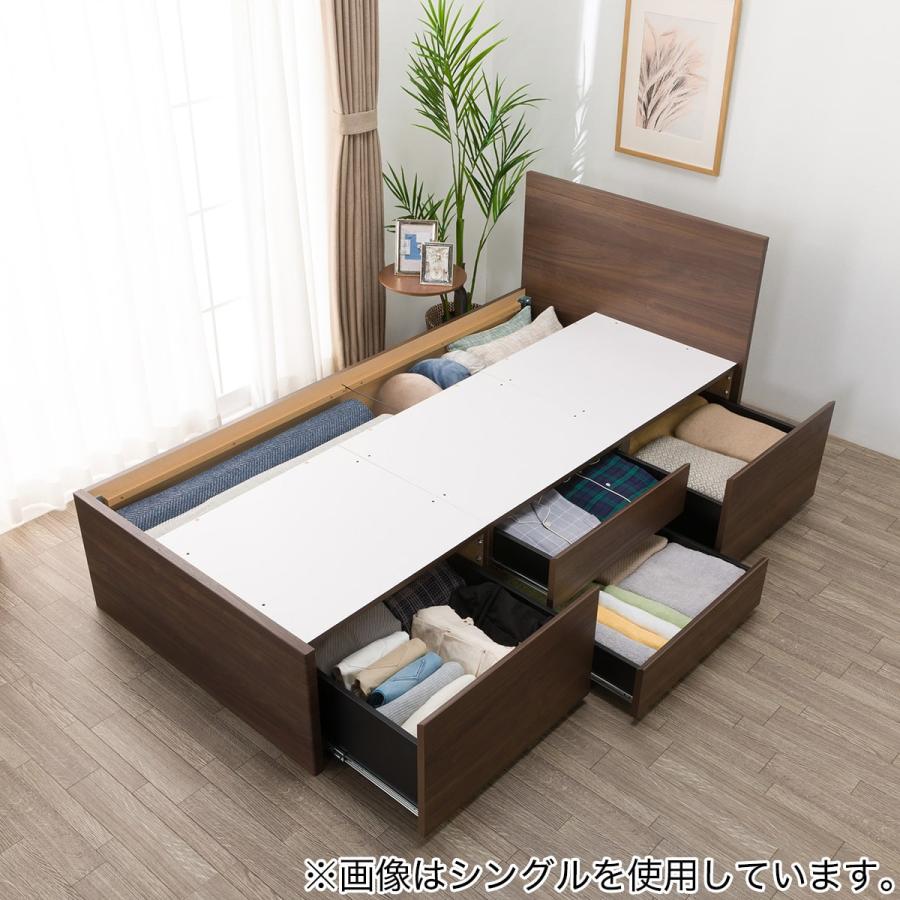 ニトリ（NITORI） 大容量収納付き チェストベッドフレーム セミダブル