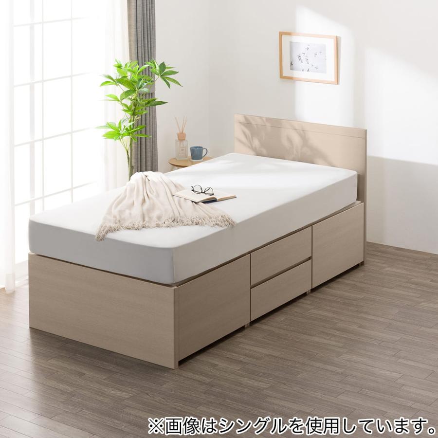 ニトリ（NITORI） 大容量収納付き チェストベッドフレーム ダブル (N
