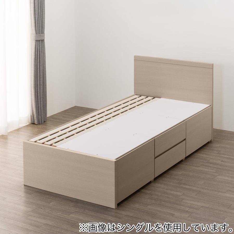 ニトリ（NITORI） 大容量収納付き チェストベッドフレーム ダブル (N
