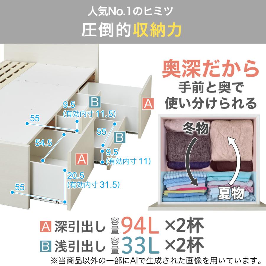 ニトリ（NITORI） 【大容量収納×棚・コンセント・ライト付き】すのこ