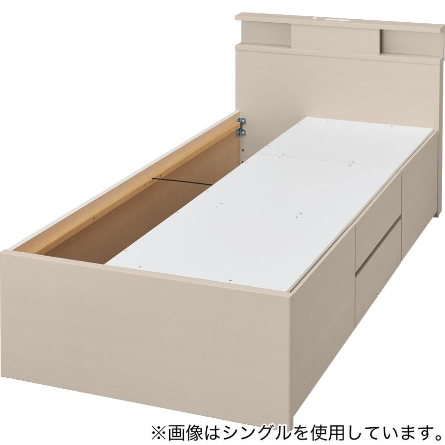 ニトリの人気大容量収納シングル　棚コンセント付きチベッドフレーム(N-ジオT ニトリ すのこシングル棚・コンセント・ライト付きチェスト