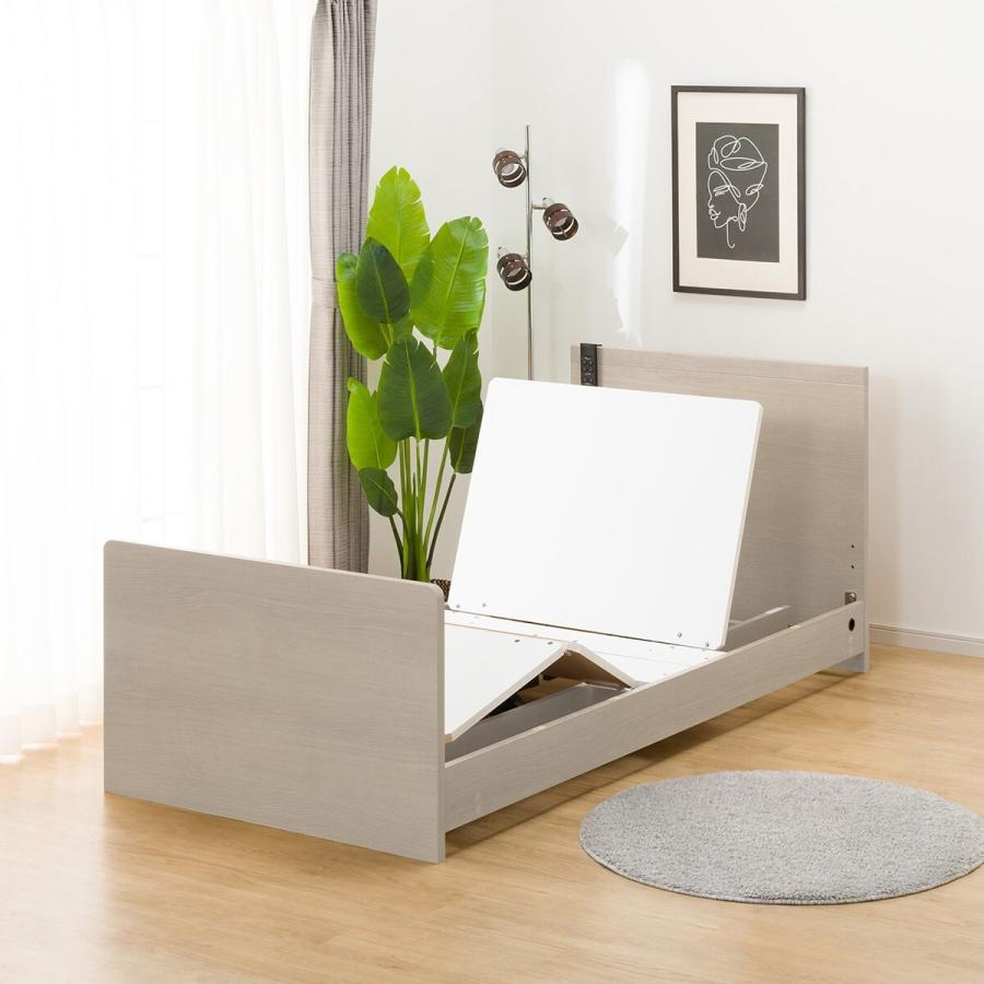 ニトリ（NITORI） 非課税 電動シングルベッドフレーム(NS001 ST GY