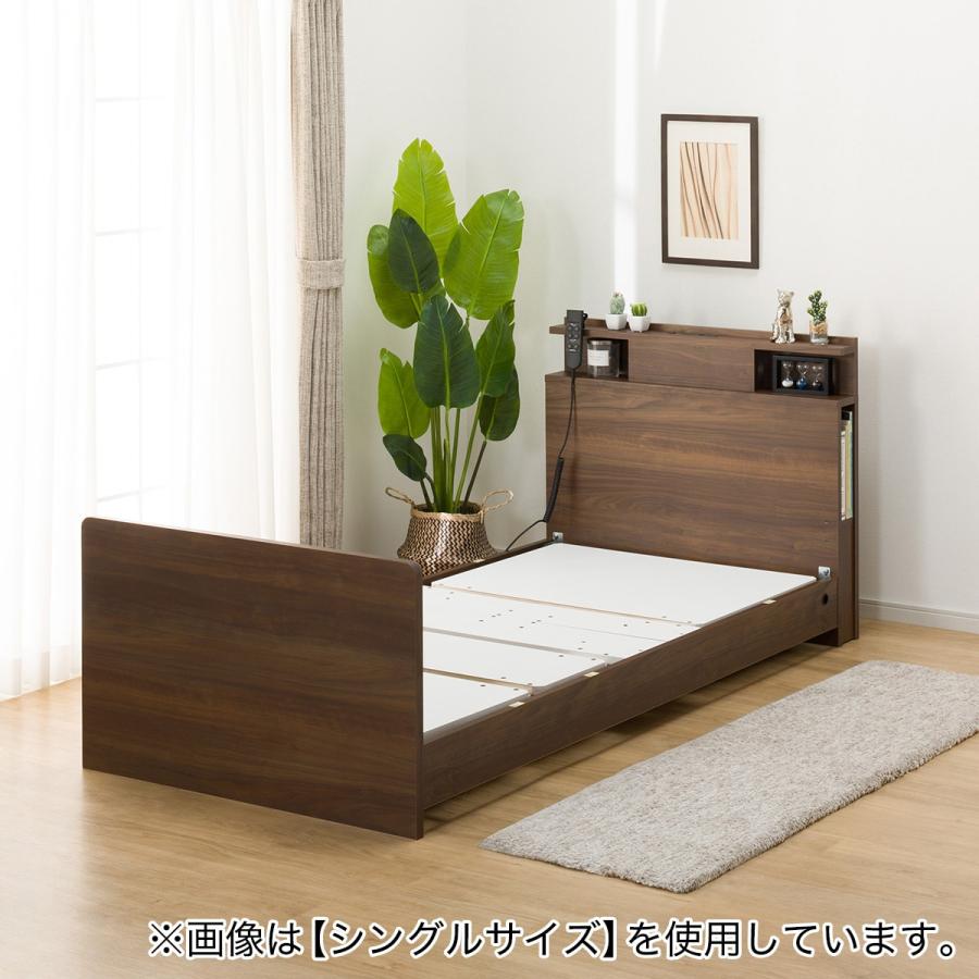 【美品】【ニトリ】ベッドフレーム セミダブル ミドルブラウン セミダブルベッドフレーム(EB-001 MBR LEG/LOW) | ニトリネット【公式