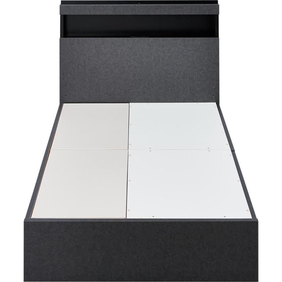 ニトリ（NITORI） シングル 棚・ 収納付きベッドフレーム(NS-005 浅型