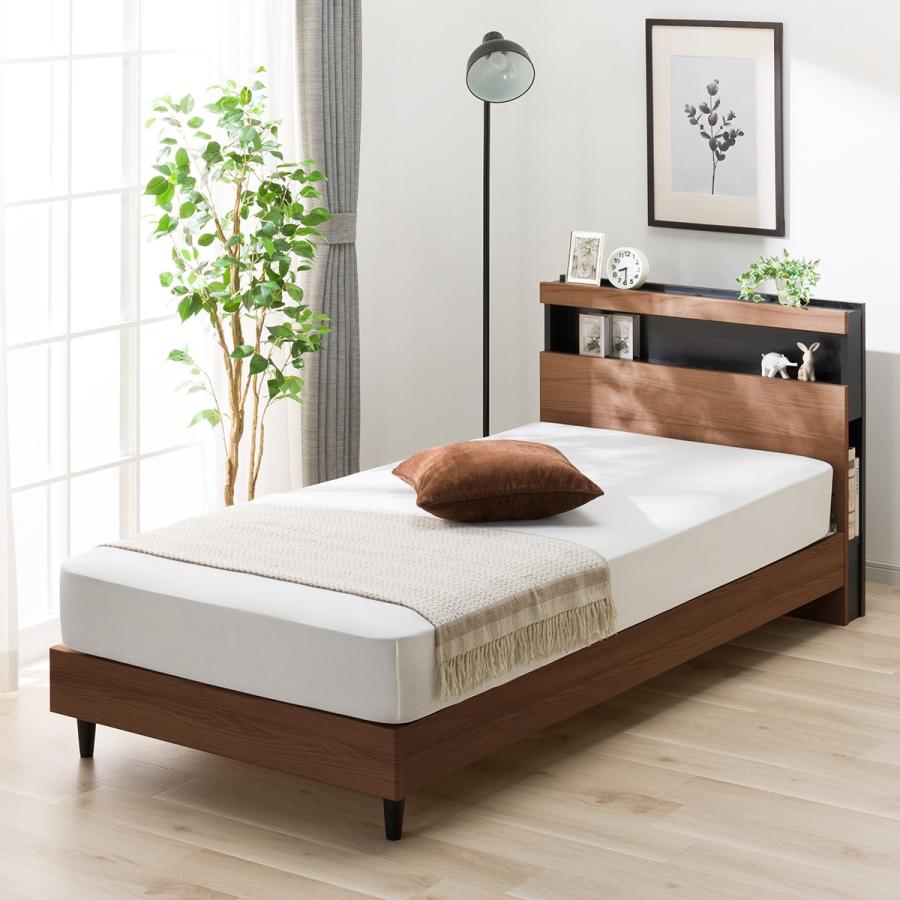 ニトリ（NITORI） シングル 棚付きすのこベッドフレーム(NS-005 LEG