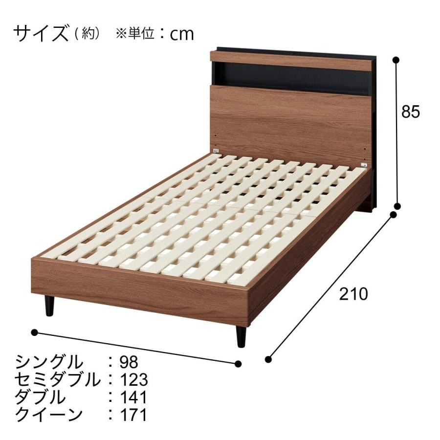 ニトリ　セミダブル　脚付きすのこベッドフレーム ニトリ（NITORI） セミダブル 棚付きすのこベッドフレーム(NS-005 LEG