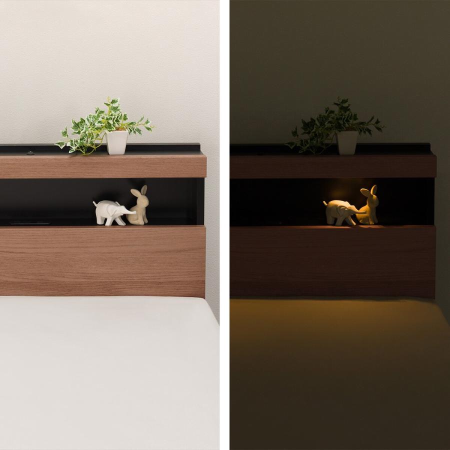 ニトリ（NITORI） クイーン 棚・ 収納付きベッドフレーム(NS-005 浅型