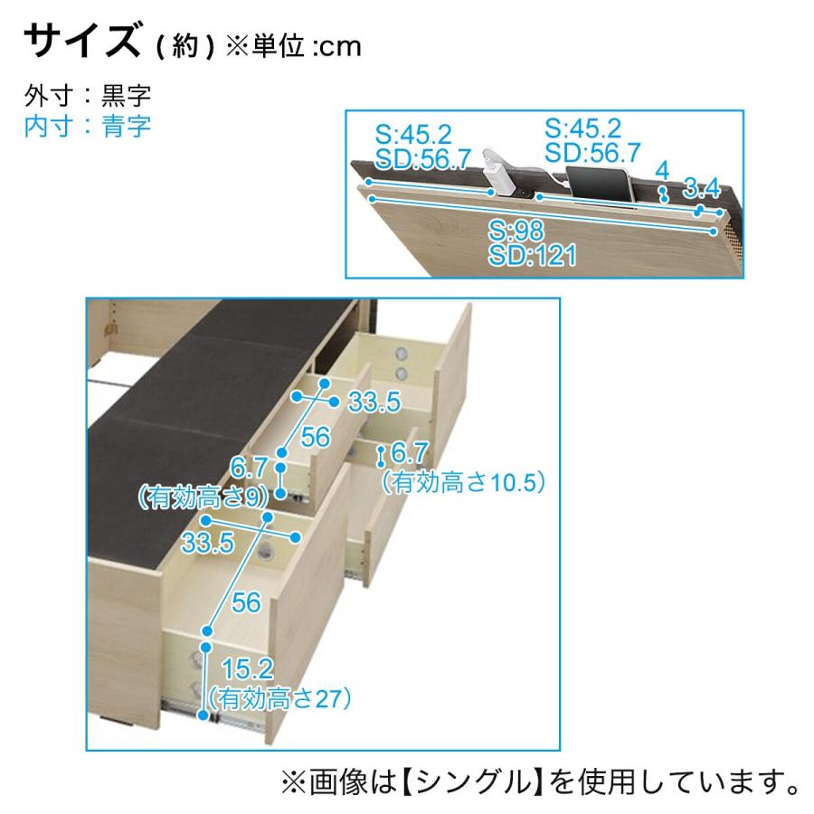 ニトリ ベッド 照明付きチェストベッドフレーム (セミダブル ニトリ ベッド 照明付きチェストベッドフレーム (セミダブル