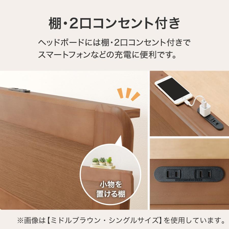 ニトリ（NITORI） セミダブルベッドフレーム(LC-401 GK WW-S) : ニトリ