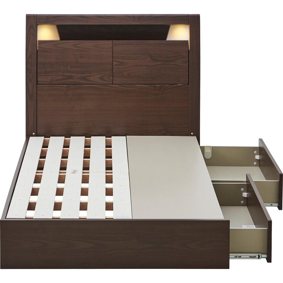 ニトリ（NITORI） 棚・コンセント・照明付きシングルベッドフレーム(KB