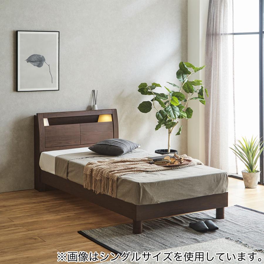【新品未開封】セミダブル すのこベッド（棚付き）／ブラウン／ニトリ ニトリ ベッド セミダブル 棚付きすのこベッドフレーム(NS-005