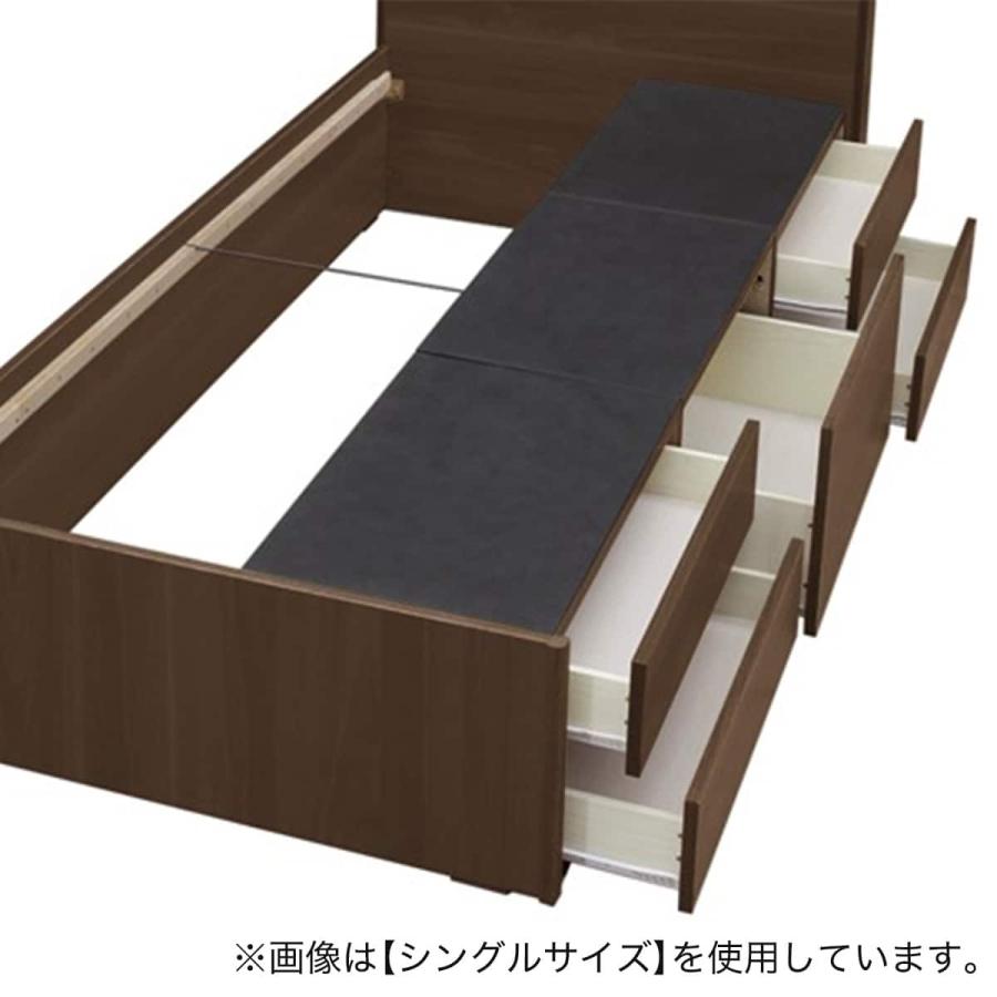 ニトリ（NITORI） セミダブル 大容量チェストベッド (DBR) : ニトリ