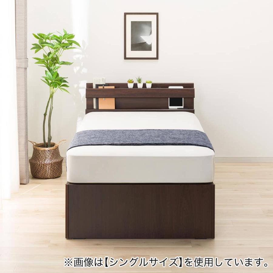 ニトリ（NITORI） セミダブル 大容量チェストベッド (DBR) : ニトリ