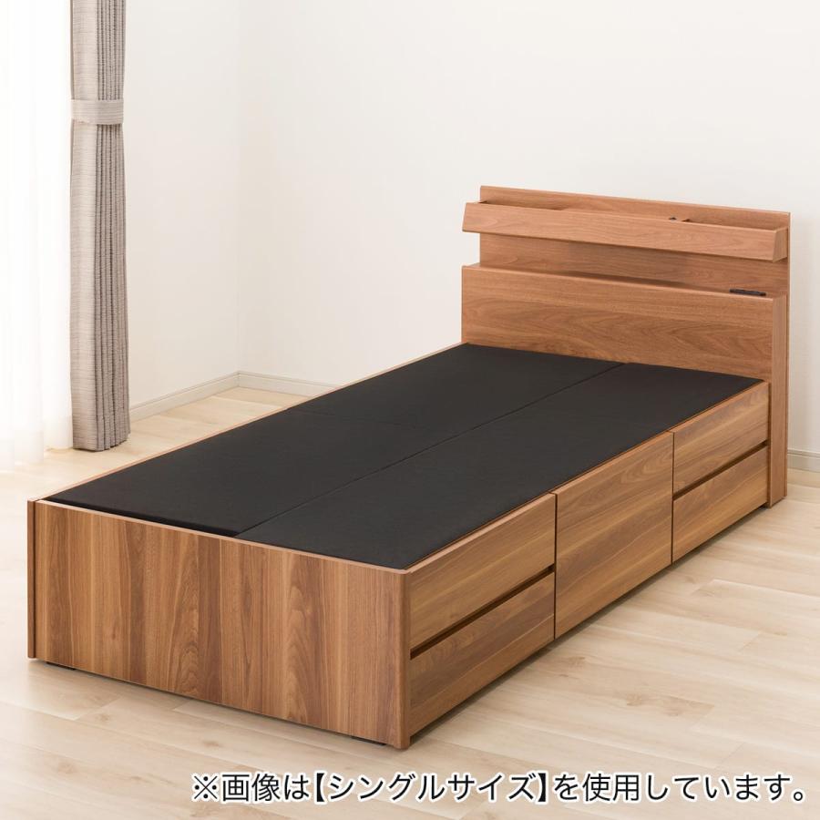 ニトリ（NITORI） セミダブル 大容量チェストベッド (LBR) : ニトリ