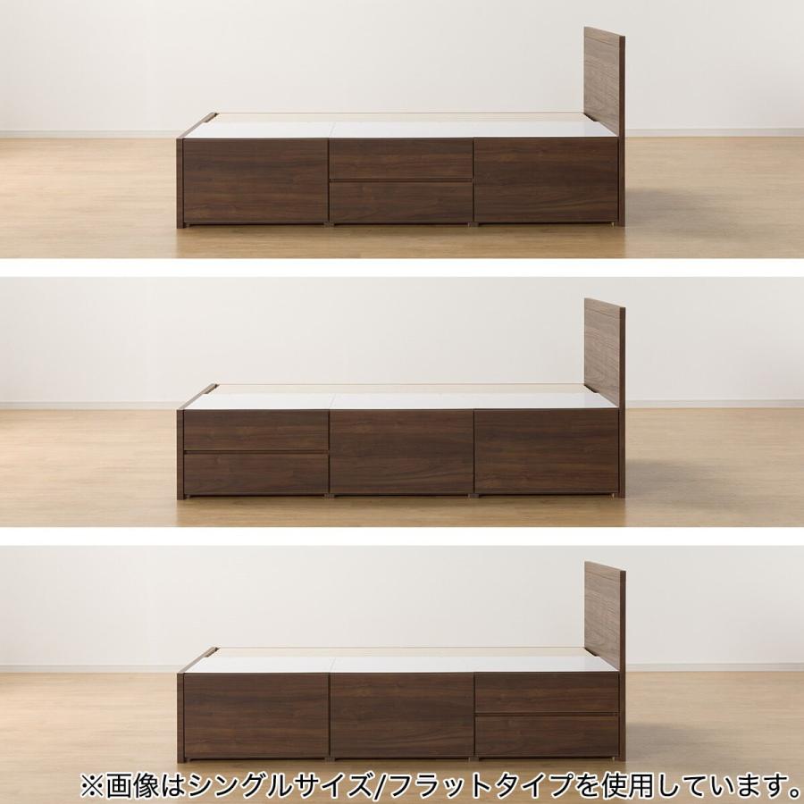 ニトリ セミダブルベッド フレーム 収納付き N-ジオT2 WW 40M-S 大容量収納×棚・コンセント付き】すのこチェストベッドフレーム