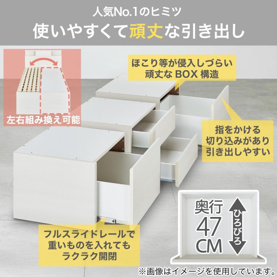 ニトリ すのこセミダブル棚・コンセント付きチェストベッド ニトリ すのこセミダブル棚・コンセント付きチェストベッド