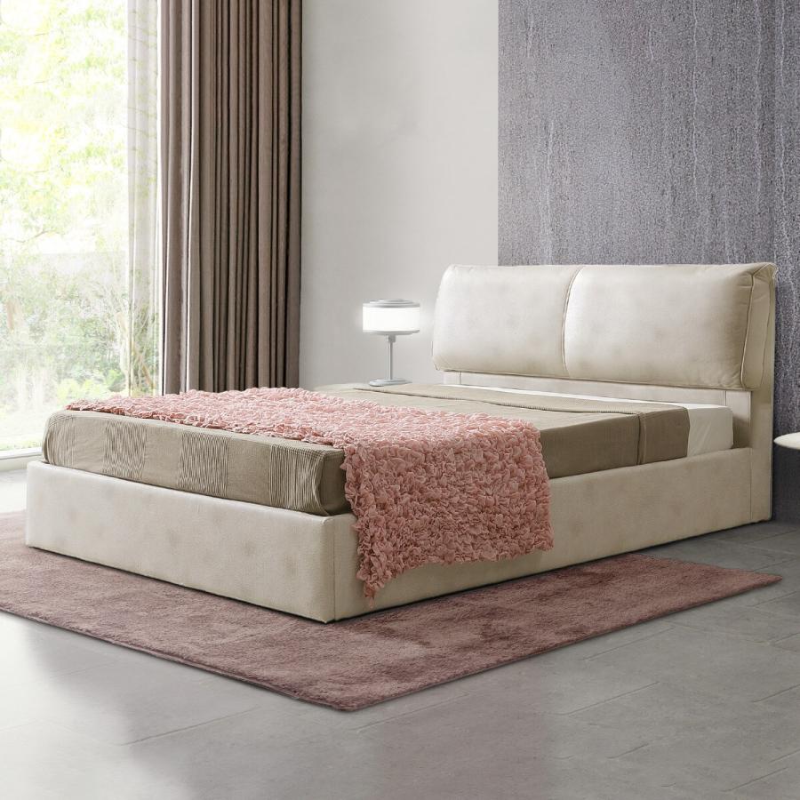 ニトリ（NITORI） ダブル 触り心地のよいレザー調ベッドフレーム (IV