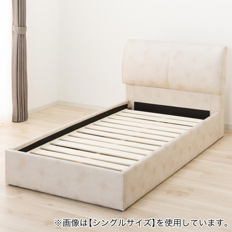 ニトリ（NITORI） ダブル 触り心地のよいレザー調ベッドフレーム (IV 