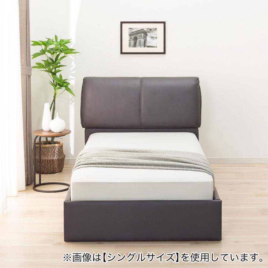 ニトリ（NITORI） ダブル 触り心地のよいレザー調ベッドフレーム (GY