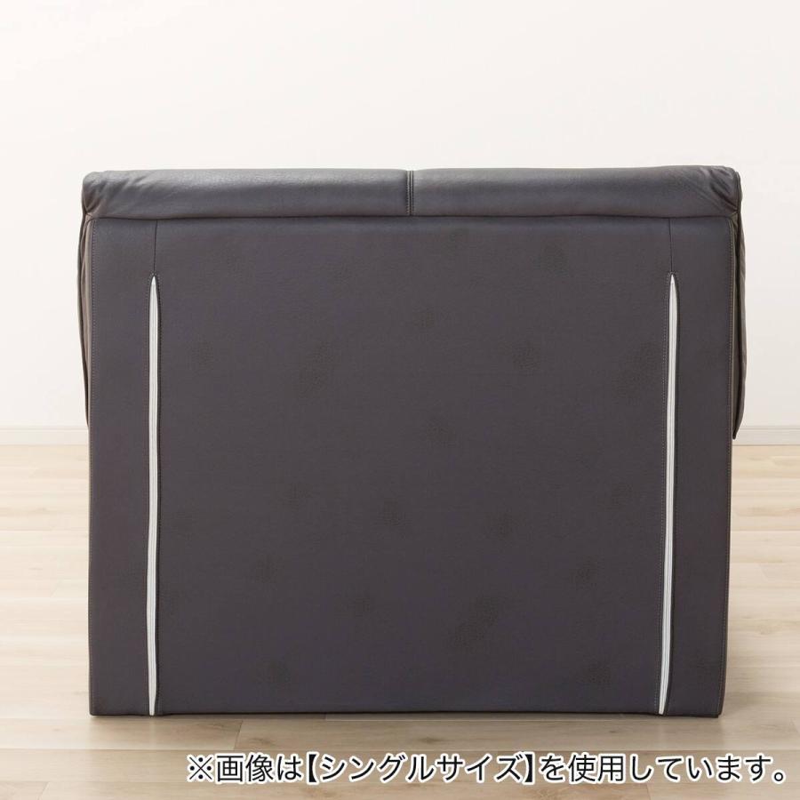 ニトリ（NITORI） ダブル 触り心地のよいレザー調ベッドフレーム (GY