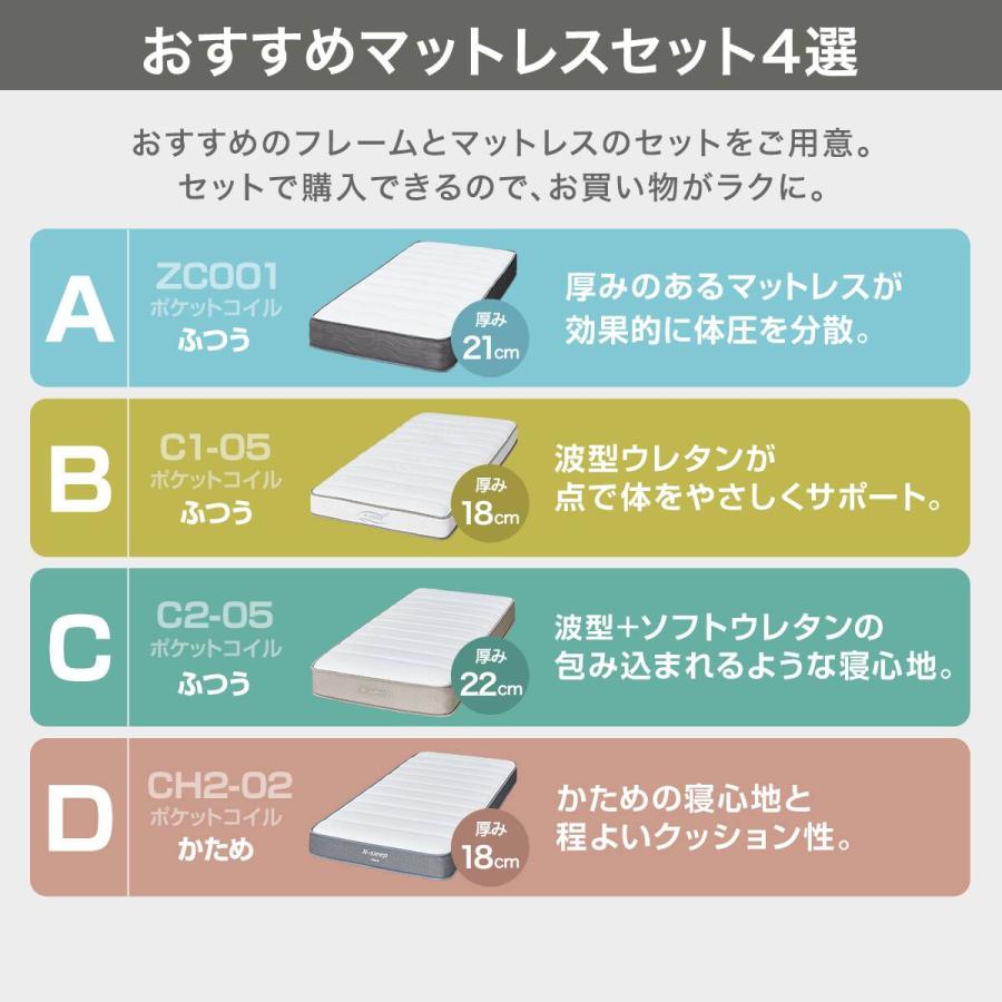 ニトリ（NITORI） セミダブル すのこベッドフレームマットレスセット