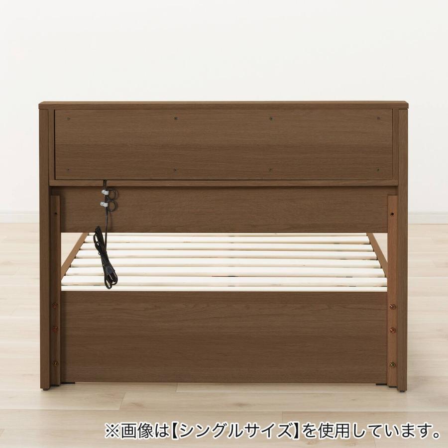 ニトリ（NITORI） ダブルベッドフレーム(ヘンリック 棚・コンセント
