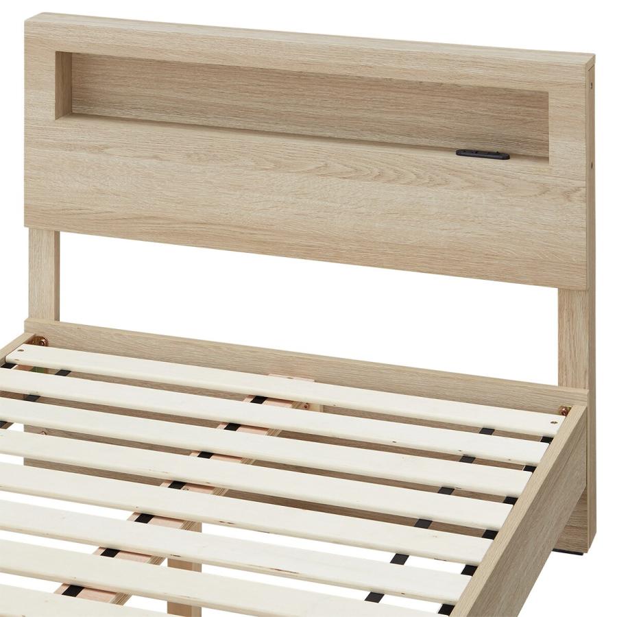 ニトリ（NITORI） シングルベッドフレーム(ヘンリック 棚・コンセント