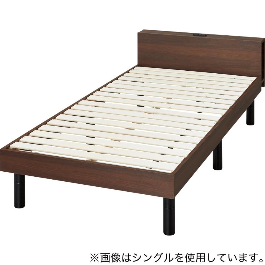 ニトリ（NITORI） シングル棚付きすのこベッドフレームマットレス