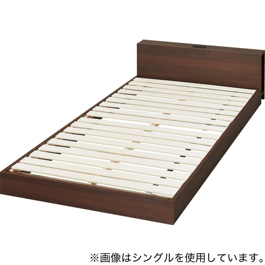 ニトリ（NITORI） シングル棚付きすのこベッドフレームマットレス